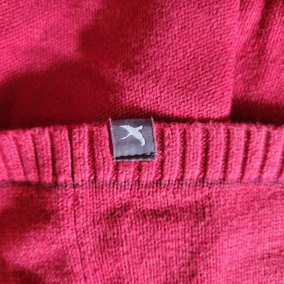 Eddie Bauer Women's Red Knit Sweater Size L Soft Cotton Blend Long Sleeves Class - Picture 5 of 7
